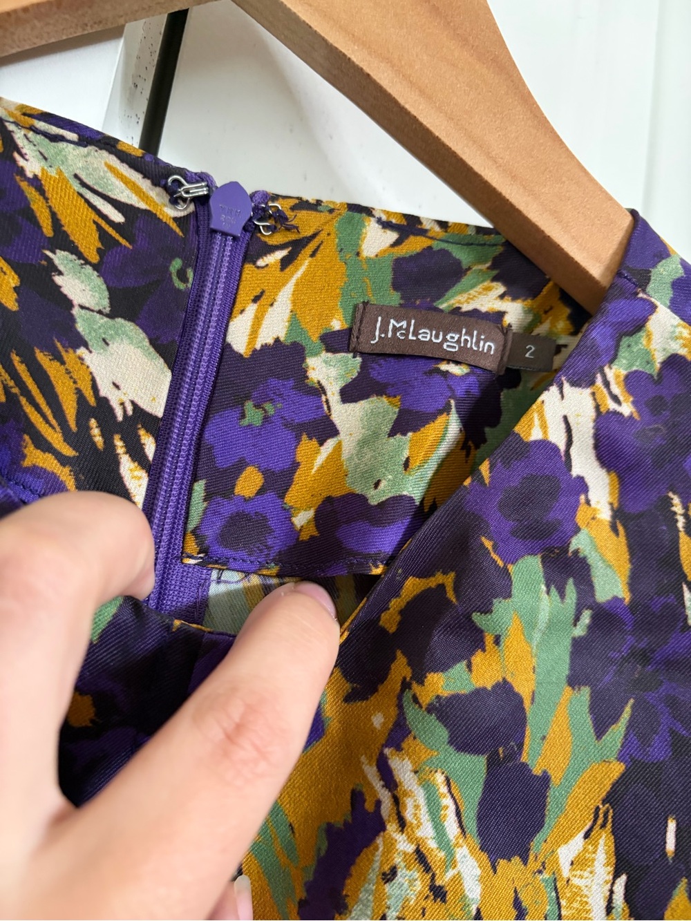 J. McLaughlin 2 Silk Blend Giovanna Dress - Picture 3 of 4